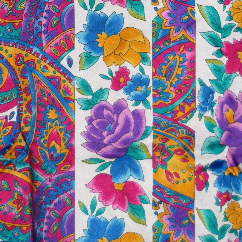 NWT Violets & Roses Multi-Color Floral Print Short Sleeve Tunic w/Pockets Size L - Picture 7 of 7